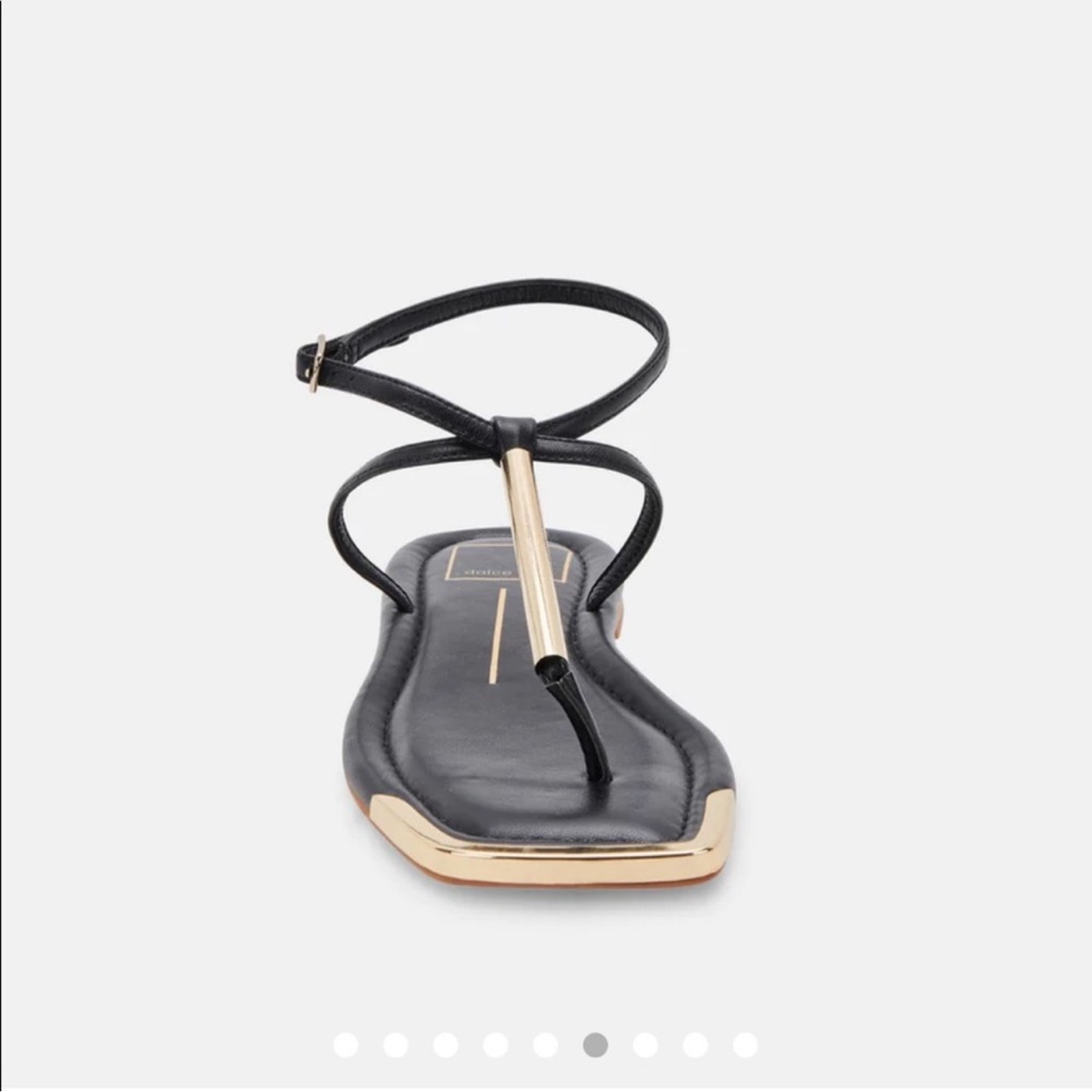 Dolce Vita Black and Gold Strappy Sandals